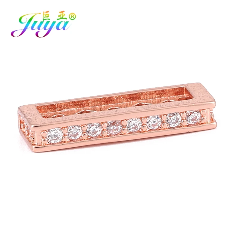 Juya DIY Ювелирные изделия из жемчуга компоненты несколько рядов металлический разделитель спейсер баров для натуральных камней Жемчуг Бисероплетение ювелирных изделий - Цвет: Rose Gold