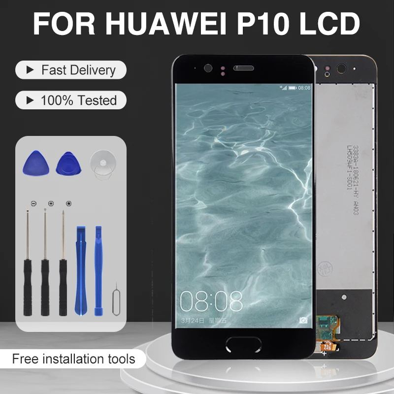 

Catteny Promotion Original Display For Huawei P10 LCD Touch Panel Screen Digitizer VTR L08 L10 L29 Assembly Free Shipping