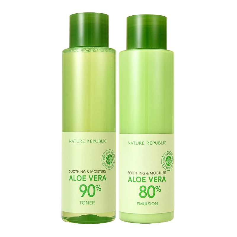 

Korea Cosmetics NATURE REPUBLIC Soothing & Moisture Aloe Vera 92% Soothing Gel Mist 160ml Face toner+emulsion 160ml skin set