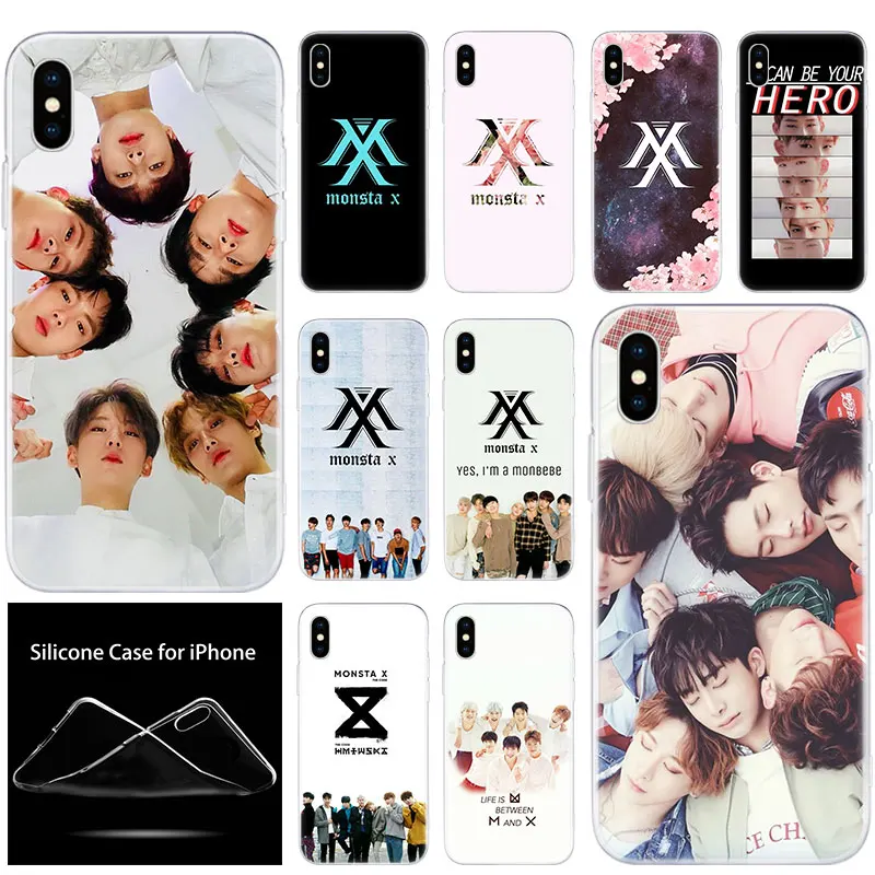 Роскошный мягкий силиконовый чехол для телефона Monsta X KPOP Boy Apple iPhone 11 Pro XS Max XR 6 6S 7 8