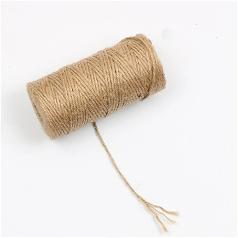 100 ярдов веревки из натурального сухого джутового шпагата веревка для рукоделия