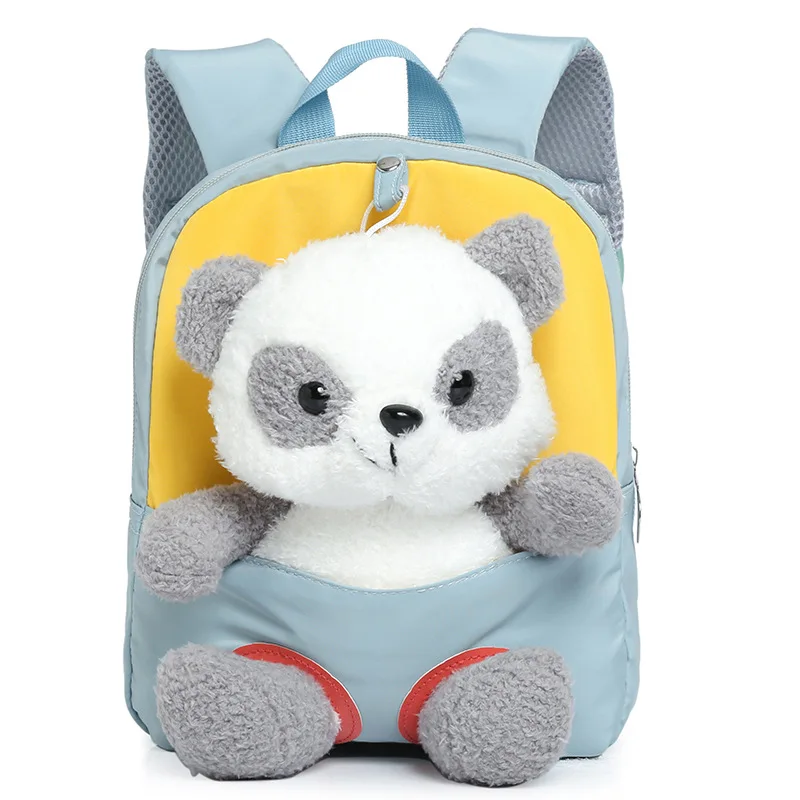2021 Plush Panda preschool backpack Cartoon cute kids school bags light kindergarten bag girls fashion Childrens school backpack