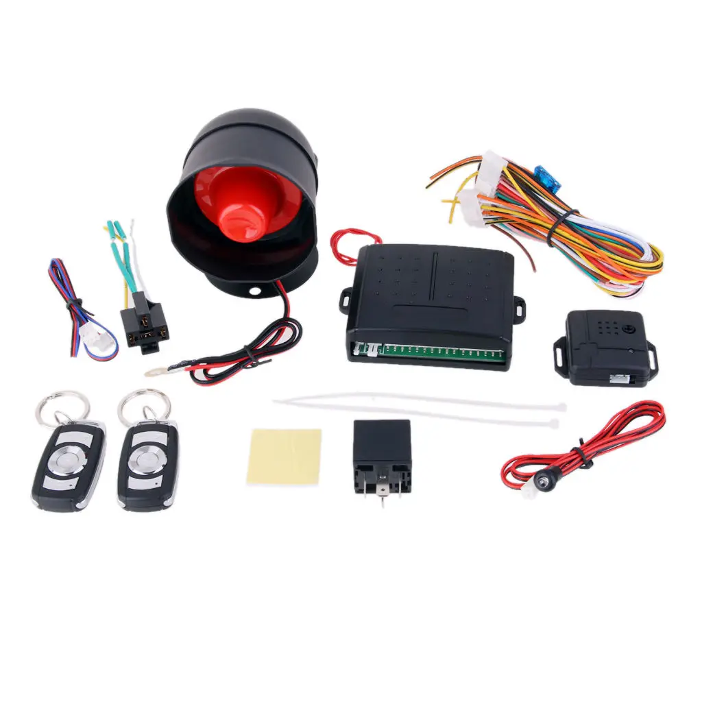 

Car Vehicle Alarm Protection Security System Keyless Siren 2 Remote Control
