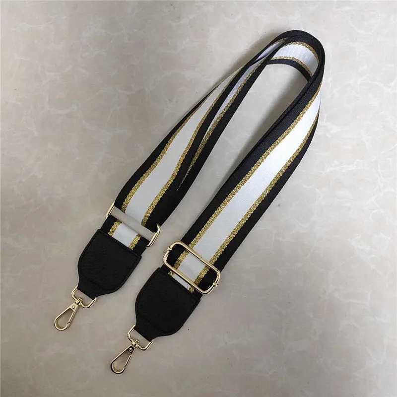 125cm Adjustable Cotton Strap Bag Belt White And Black 5cm Wide Shoulder Accessories Handles Handbag | Багаж и сумки