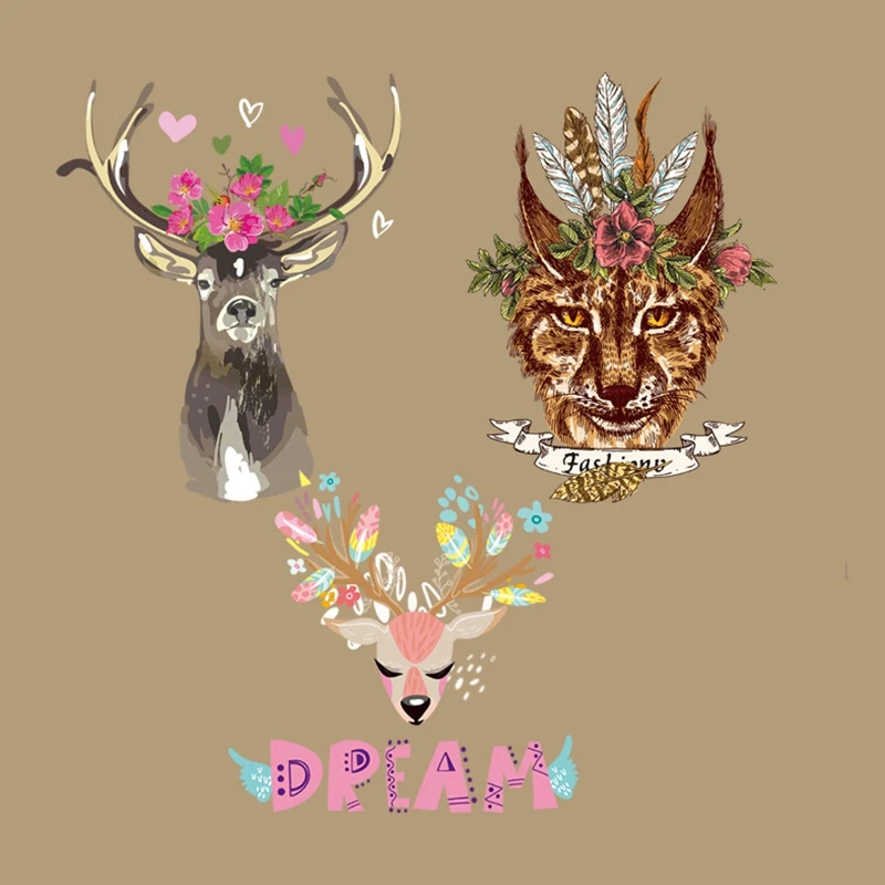 Тонкие рождественские патч с изображением рождественского оленя для переноса