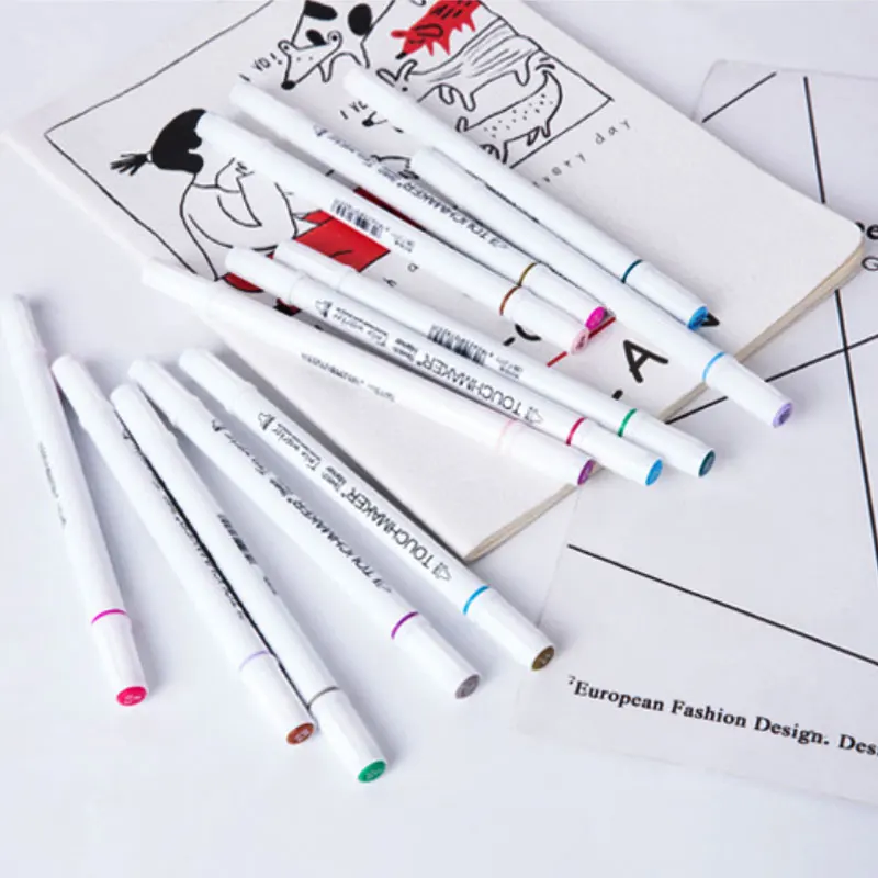 Профессиональный цветной маркер ручка Fineliner товары для рукоделия рисования Твин