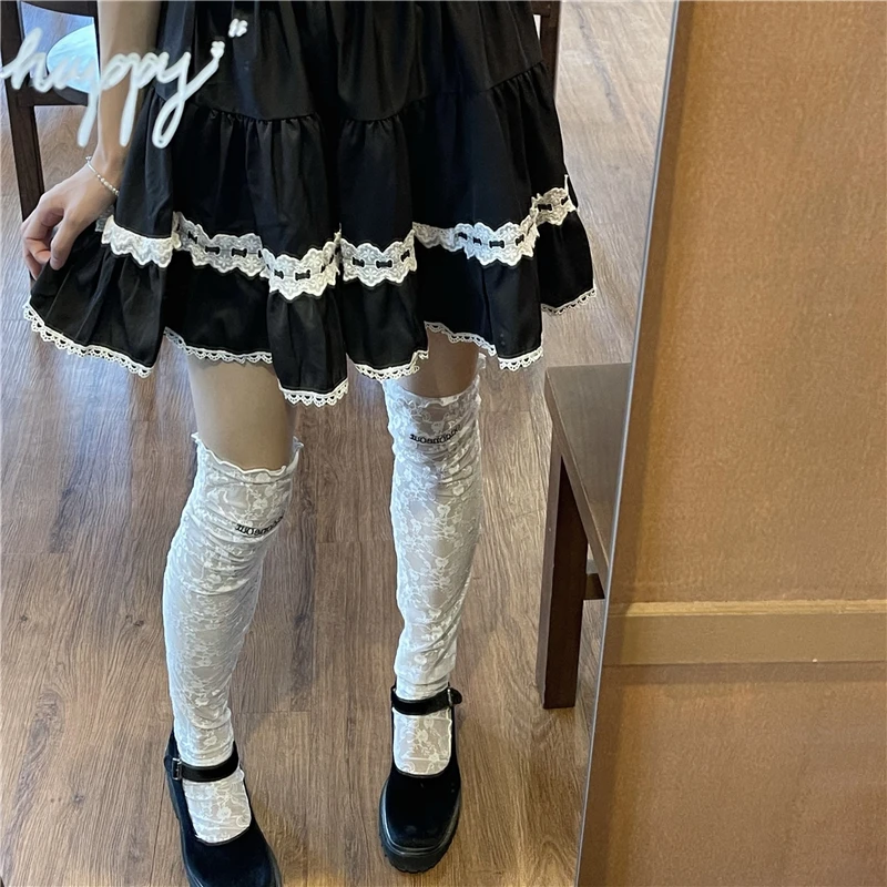 

Vintage Lace Skirt Women's Summer 2021 New Korean Version of High-waisted Show Thin Casual A-word Short Skirt Tide