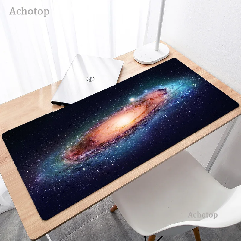 

Large Mouse Pad 80x30cm Space Galaxy HD Wallpaper Desk Mat Gamer Computer Mice Play Mats Gaming Accessories Mouse Pad For Cs GO