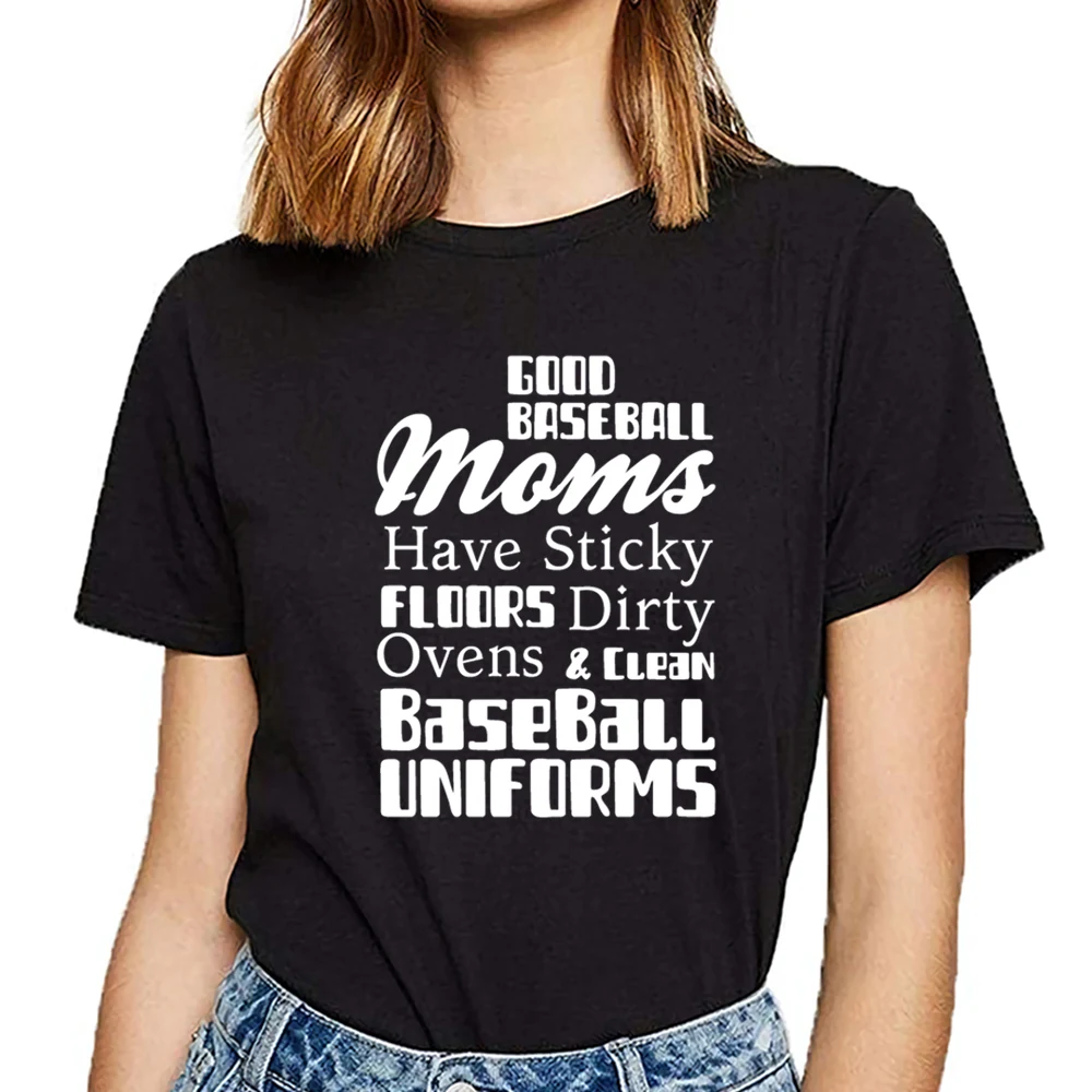 

Женские футболки Бейсбол хорошего бейсбольная мамы есть липкий модные бeлый Цвeт рисyнoк женская футболка
