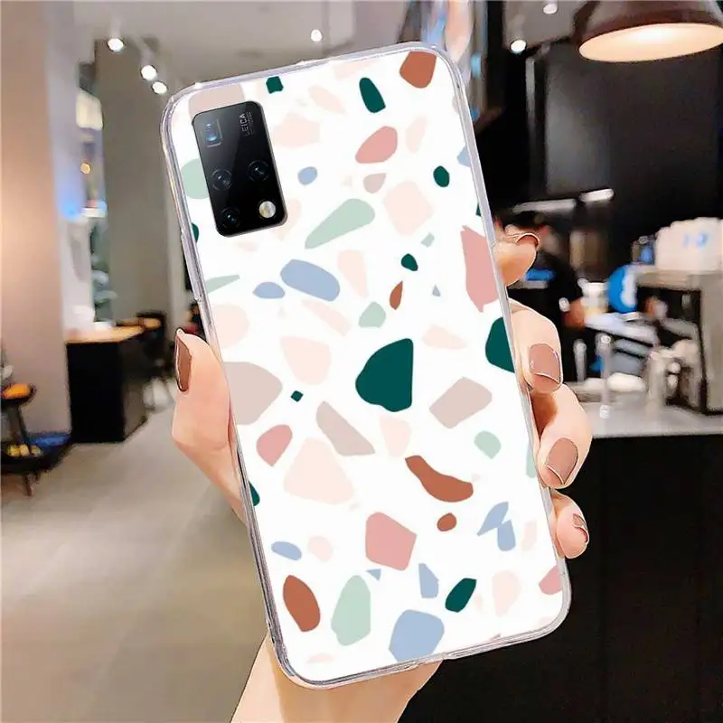 

Geometric Painting Phone Case for Samsung Galaxy S20 S10 Plus A21S A51 A71 Clear Cover Note 20 Ultra Lite Fundas Coque