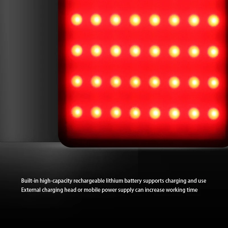 

RGB LED Portable Video Light, Built-in 1400MAh Battery, 72 LED Lights, 3000-6000K Dimmable RGB Camera Video Light