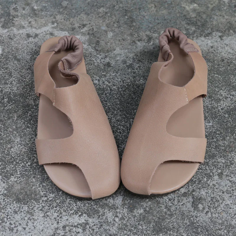 

CEYANEAO Genuine leather Sandals,Pure handmade shoes Popularity College Women's Department of Retro Casual Sandals,2 colors