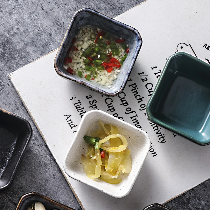 Platos para salsas Plato de vinagre creativo ceramica condimento mostaza бытовые принадлежности посуда|Соусники| |