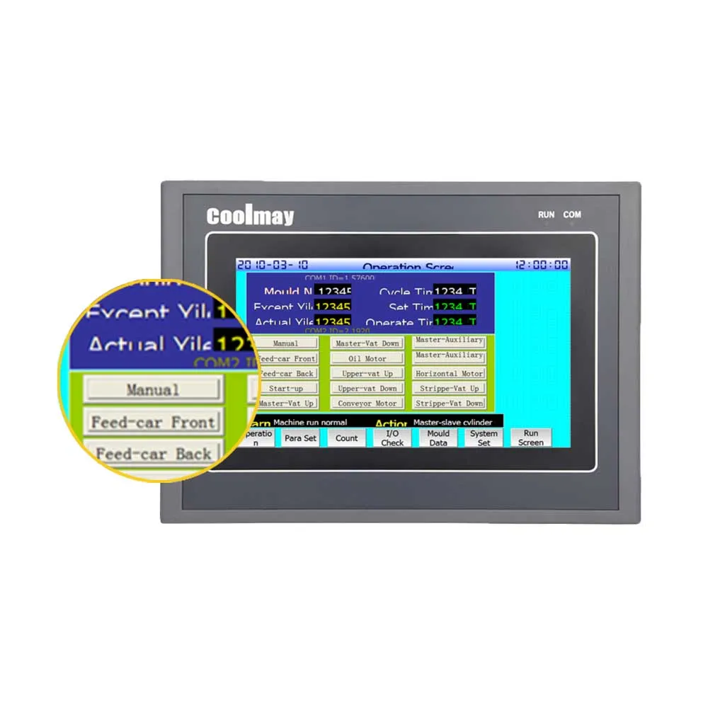 8DI 8DO интегрированный ПЛК hmi все в одном 7 дюймов EX3G-70KH-16MR-485P | Строительство и