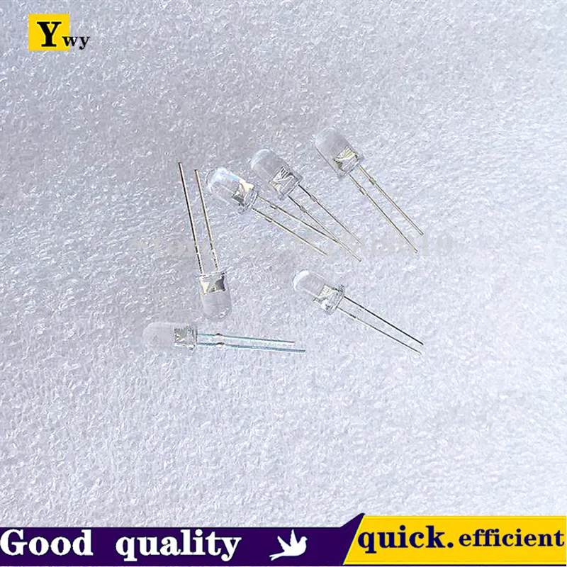 

100pcs 5MM white light emitting tube super bright LED light emitting diode generator accessories