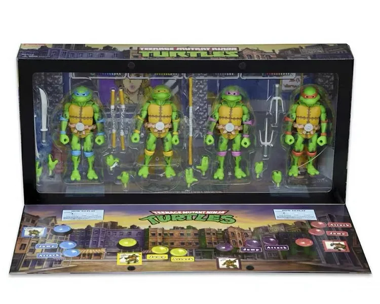 

Classic Comic Raphael Leonardo Michelangelo Donatello Foot Soldiers 7" Action Figure 1990's Movie Film Cartoon Toys Doll Model