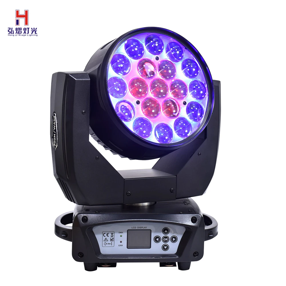 moving head 19X15W Светодиодный промывочный зум 19x15 Вт RGBW Подвижная головка светового зума движущаяся головка с футляром fly - Цвет: moving head 19X15W