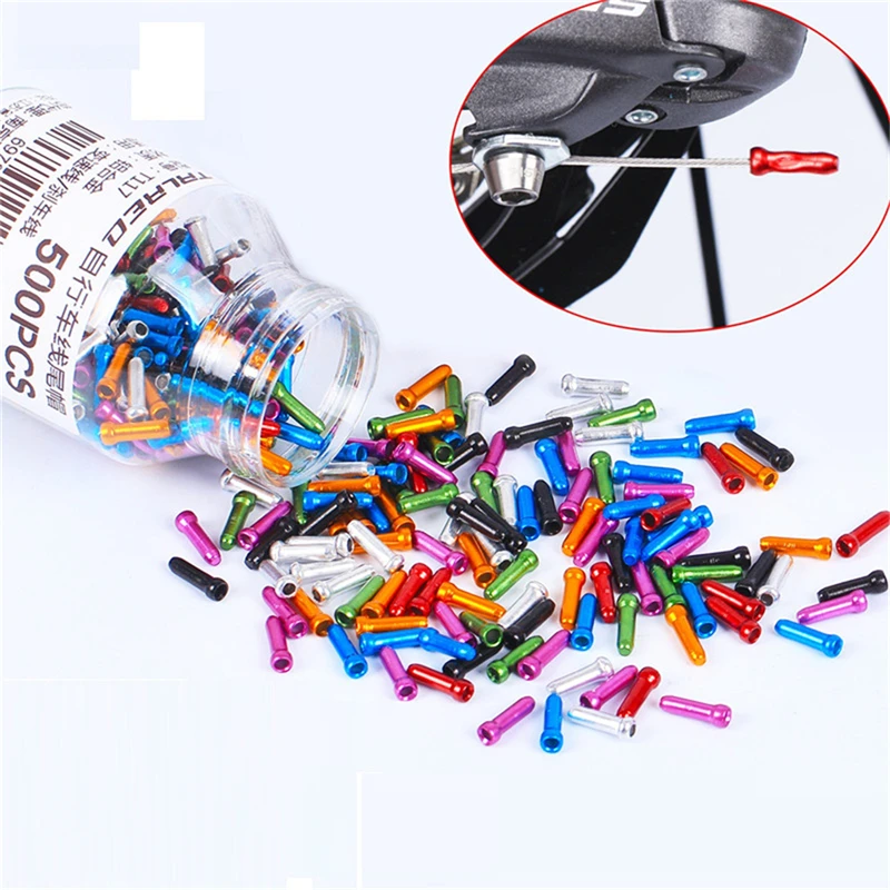 

10 pcs New Durable Bike Bicycle Brake Shifter Derailleur Inner Cable Wire End Cap Crimps Random Colors Wholesale