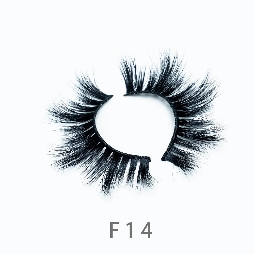 

14-18mm F14 3D Mink Lashes Handmade Full Strip Lashes Cruelty Free Luxury Mink Eyelashes Makeup Lash Maquiagem Faux Cils Tools
