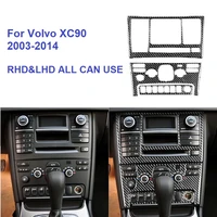 fit for volvo xc90 xc classic 2003 2014 carbon fiber interior center console panel ac cd button frame trim cover sticker