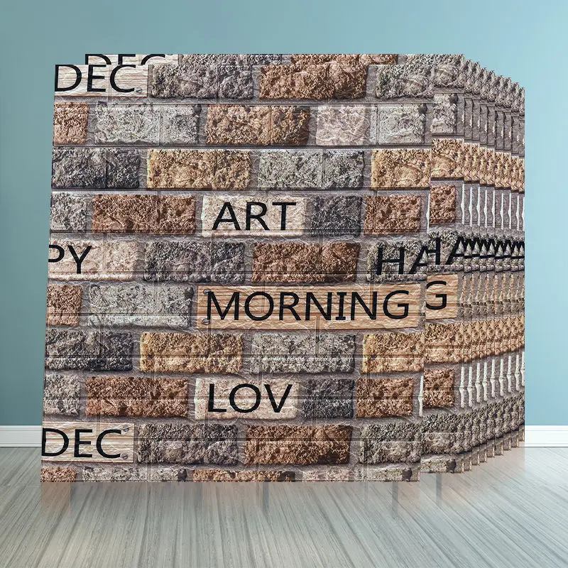 

3d Brick Waterproof Self-adhesive Wall Paper Bedroom Sticker Living Room Wallpaper For Bedroom Walls 3D Wall Stickers For Home