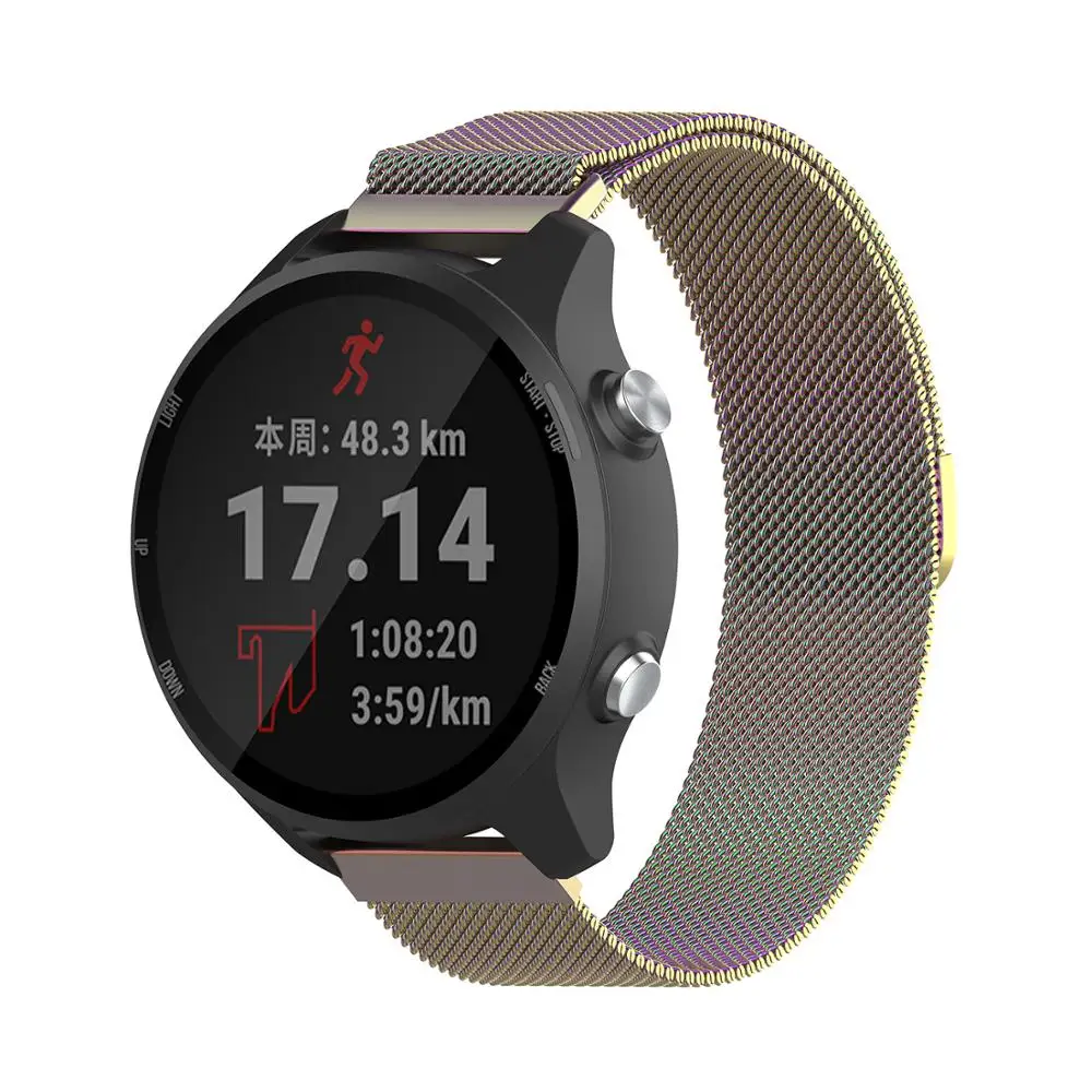 20 мм Миланский ремешок для Garmin Forerunner 245/645 ремешок для Vivoactive 3 3 музыка/vivomove HR Смарт часы браслет Мода Correa