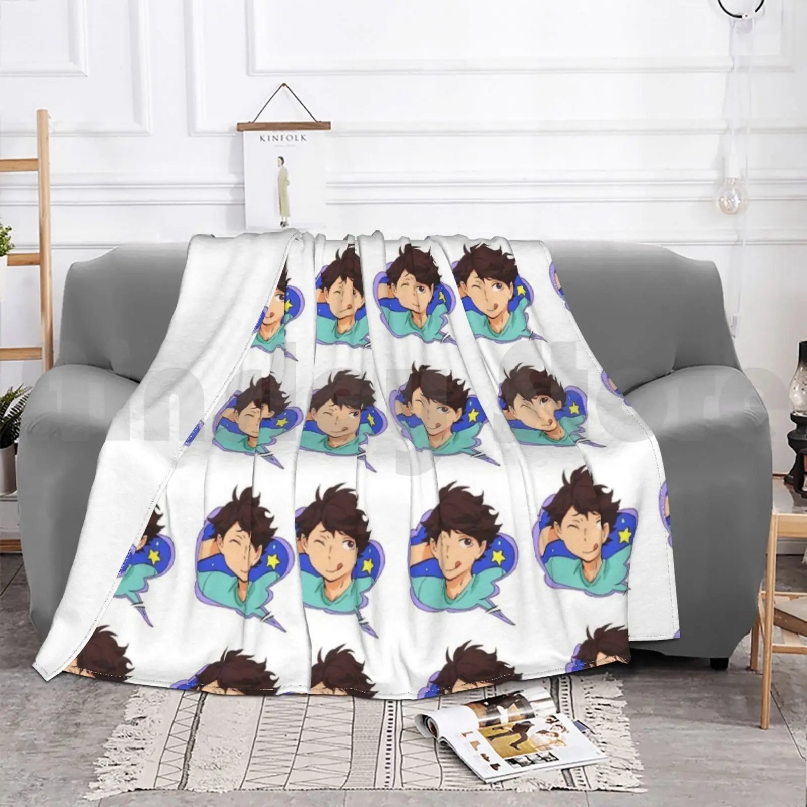Одеяло для дивана и кровати Oikawa Tooru Toru Haikyu Aoba Jousai