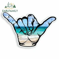 earlfamily 13cm x 8 6cm for beach hang loose surf hawaii anime funny car stickers vinyl jdm trunk truck graphics car accessories