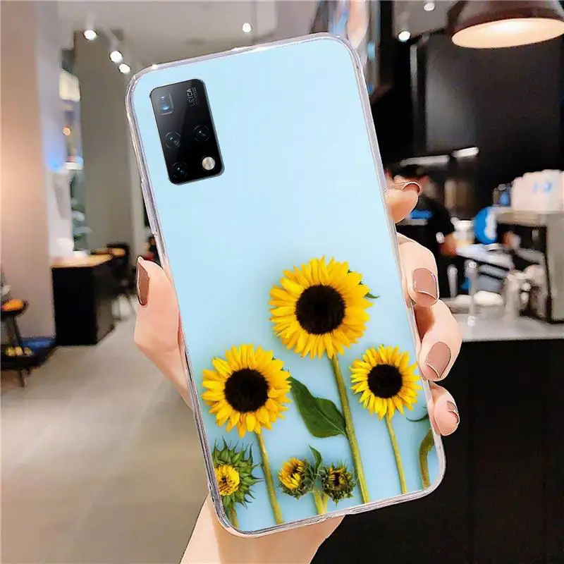 

Sunflower Simple Life Phone Case for Samsung Galaxy S20 S10 Plus A21S A51 A71 Clear Cover Note 20 Ultra Lite Fundas Coque