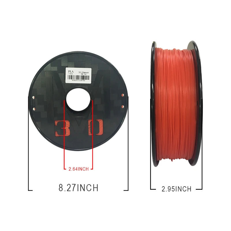 Нить для 3D-принтера MakerPi Red PLA 1 75 мм кг 2 фунтов Прямая поставка | Компьютеры и офис