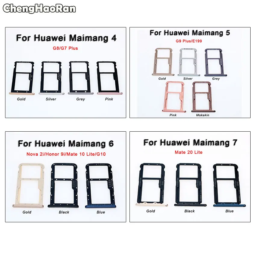 ChengHaoRan для Huawei Maimang 4 5 6 7/G7 G8 G9 Plus G10 слот Micro SIM карты держатель Слот двух карт