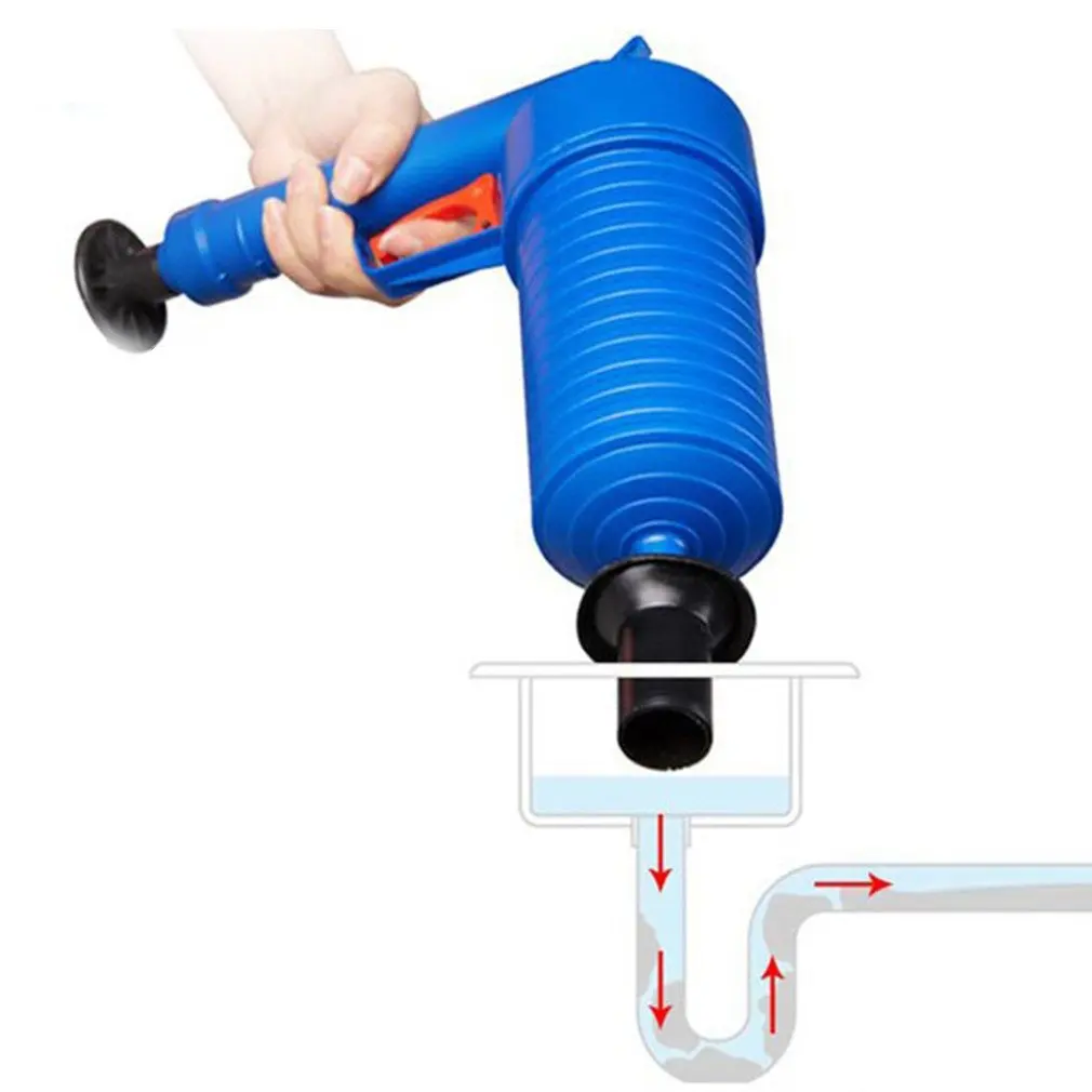 Air Power Drain Blaster Tool High Pressure Powerful Manual Sink Plunger Opener Cleaner Pump For Bathtub Pipe Sewer | Инструменты