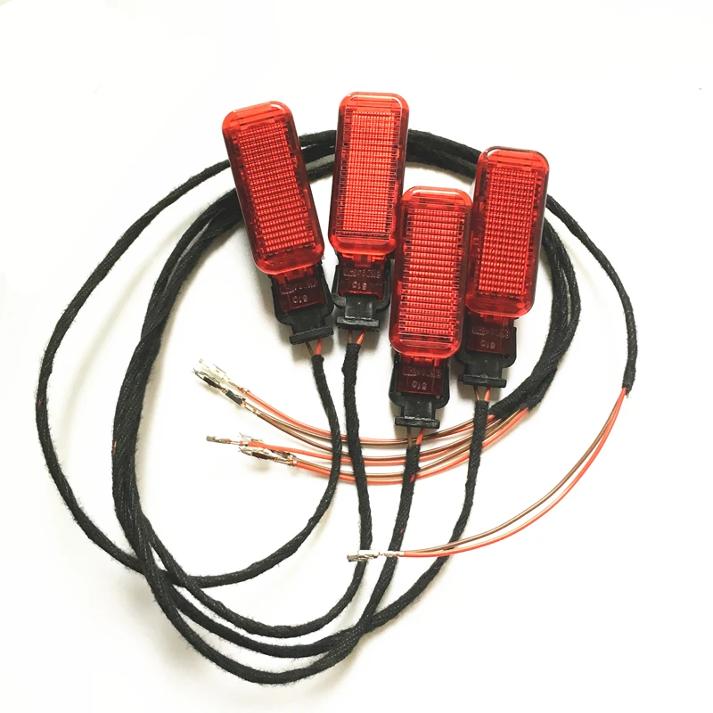 Автомобильная красная Дверная панель сигнальная светильник па и жгут для отжима