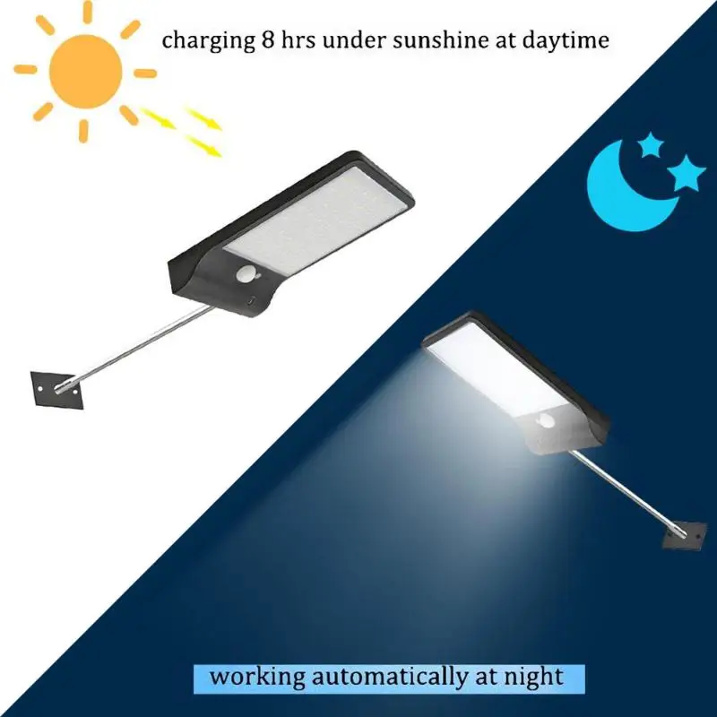 48 Светодиодный s солнечный светодиодный настенный светильник с полюсом открытый
