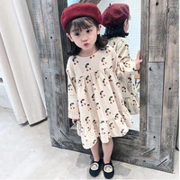 prince cheery cotton pullover spring winter girls dresses teenagers toddler children clothes school uniform dresses high quality