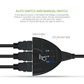 Портативный коммутатор с 3 портами HDMI в 1, HDMI-совместимый выход HD 1080P, мультимедийный коммутационный дисплей с 3 портами HDMI