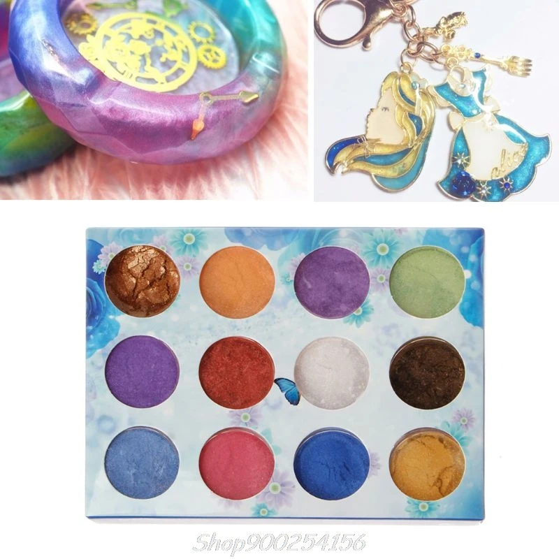 

12 Box Slime Dye Powder Mica Pearl Pigment Colorants Soap Candle Resin Jewelry Jy17 20 Dropship