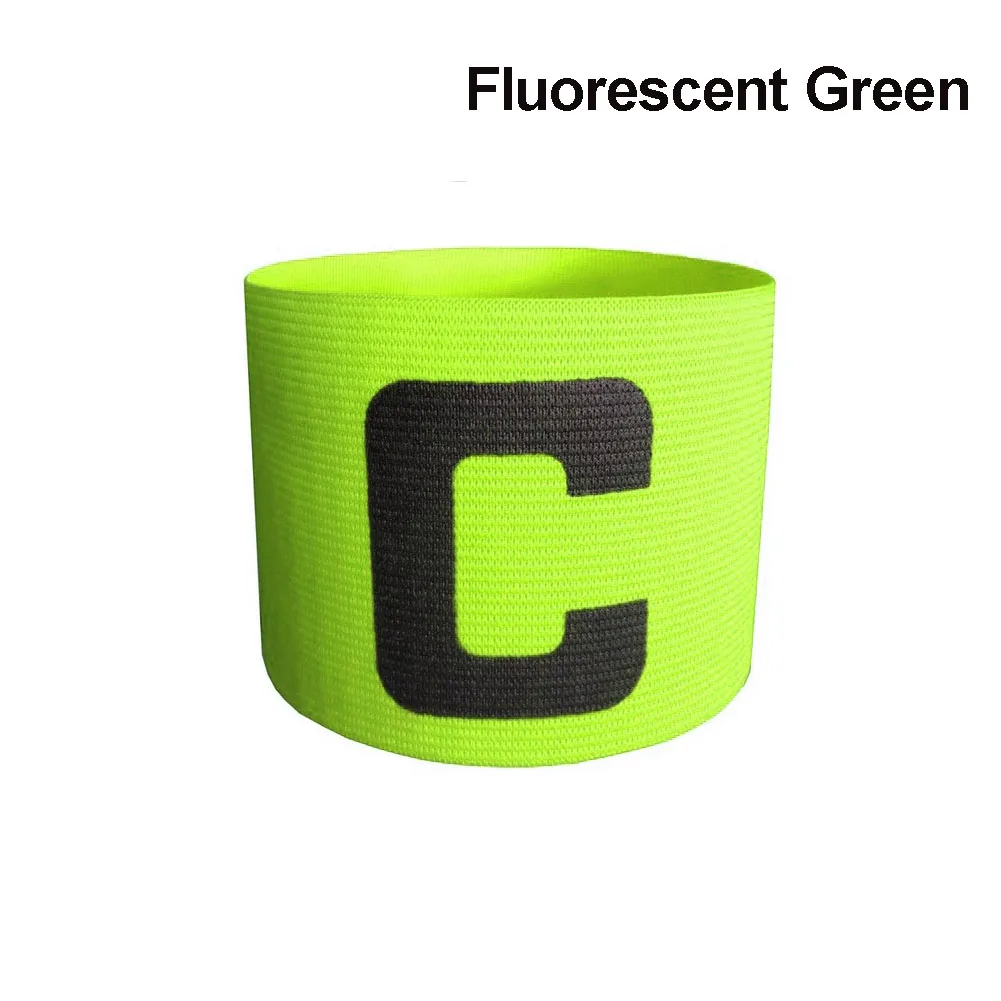 Fluorescent Green Регулируемый размер нарукавник лидер соревнования футбольная повязка капитана с ремешком футбольная профессиональная команда спортивные принадлежности - Цвет: Fluorescent Green