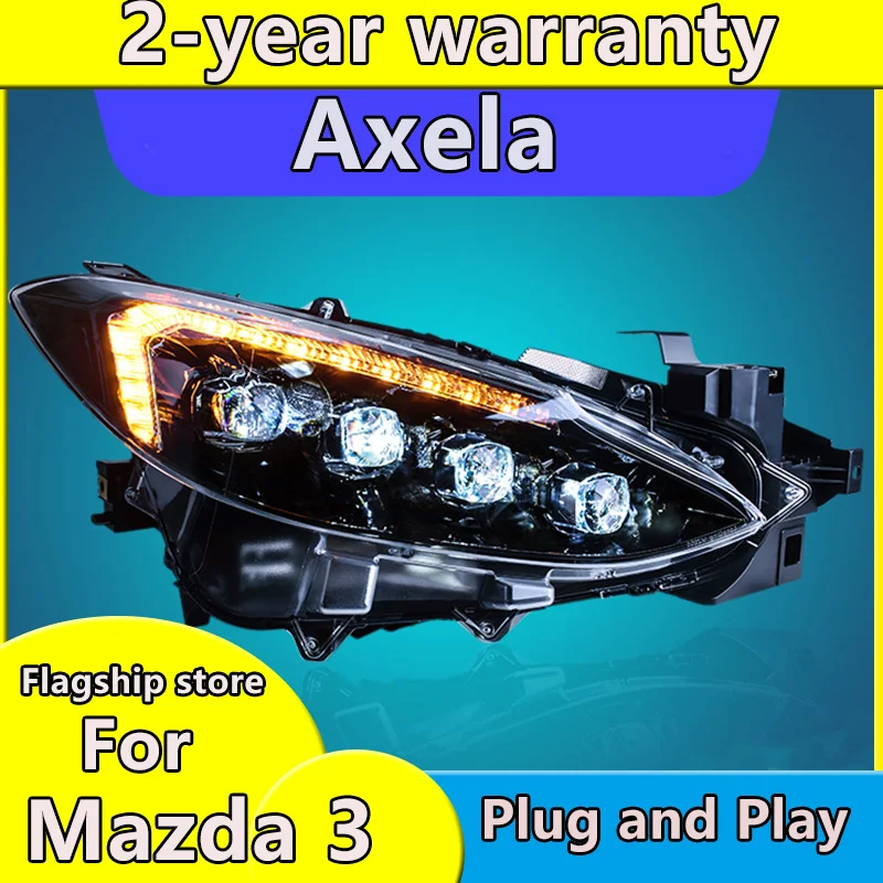 1 пара автомобильных левых и правых передних фар для Mazda 3 M3 Axela 2014-2019 фары все