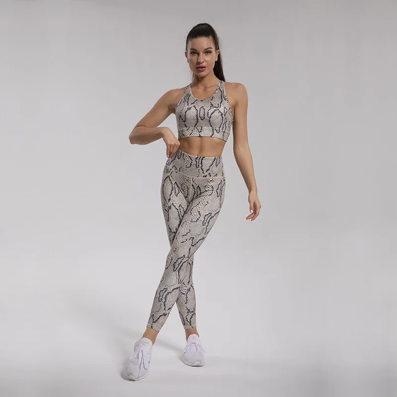 

2PCS Purple Camouflage Yoga Set Sports Wear Women Gym Fitness Clothing Booty Yoga Print Leggings Sport Bra GYM Sport Suit