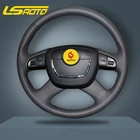 Оплетка для руля для Skoda Octavia a5 Superb 2012 2013 Fabia 2010-2014, тюнинг автомобиля, Tampa do volante