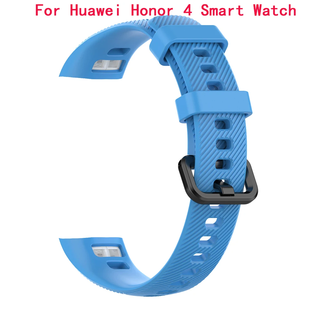 Sky blue Для huawei Honor 4 ремешок силиконовый браслет ремешок спортивный сменный водонепроницаемый браслет с инструментом для huawei Honor 3 умные часы - Цвет: Sky blue