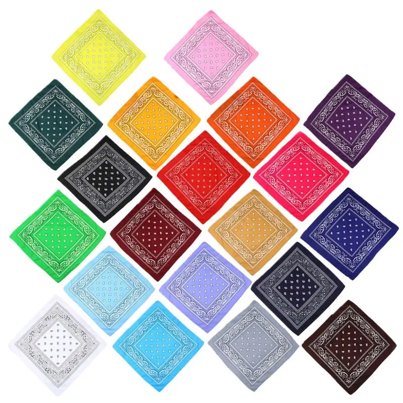 

20 Colors Novelty Bandanas Paisley Print Cowboy Bandana Handkerchiefs Scarves