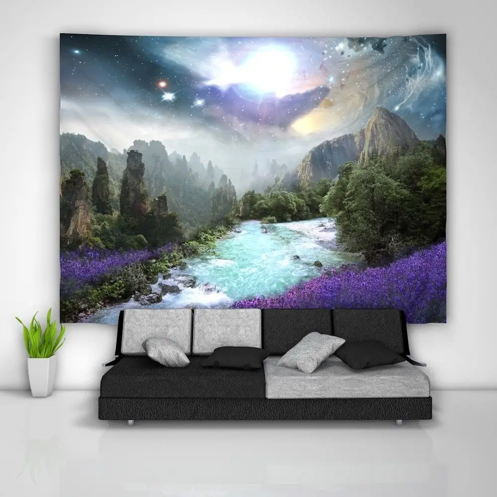 

Fantasy Mountain Wall Hanging Tapestry Psychedelic Bedroom Home Decoration