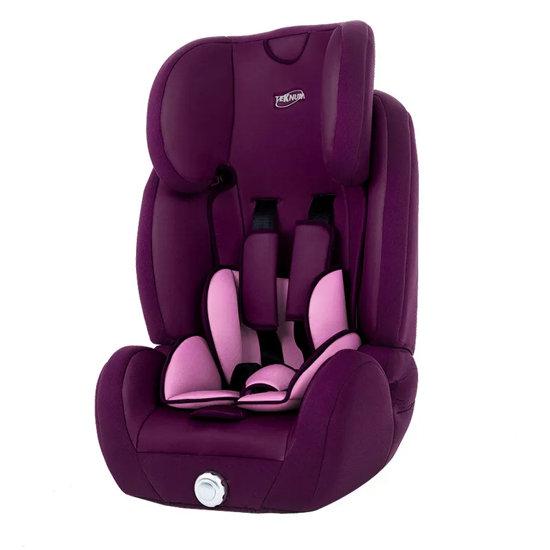 Teknum детское безопасное сиденье isofix9-12 месячного ребенка от 0 до 4 лет, простое и портативное, чтобы лежать - Цвет: Фиолетовый