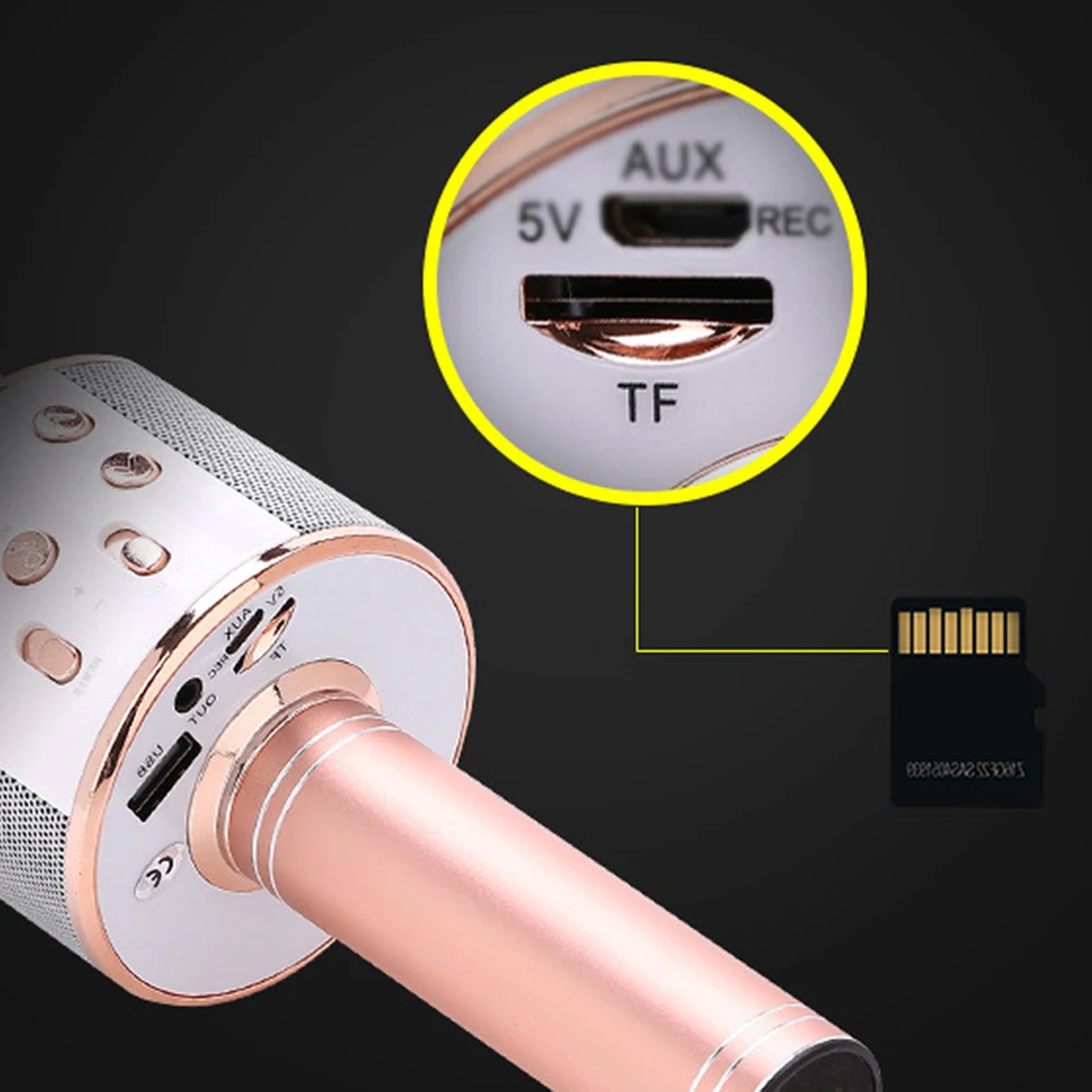 WS 858 bluetooth караоке микрофон беспроводной Профессиональный динамик consender ручной микрофон Радио Студия Запись микрофон