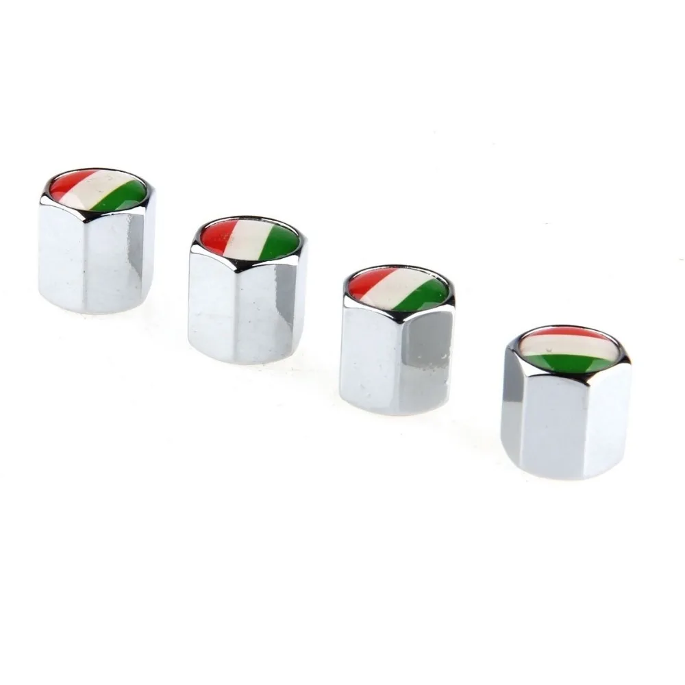 Автомобильные шины с итальянским флагом из нержавеющей стали черные 4 шт./компл.