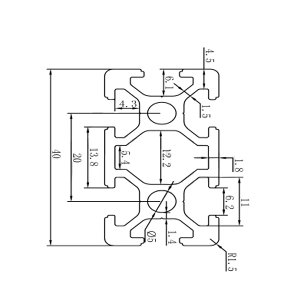 4 шт. Т-образные алюминиевые направляющие для 3D-принтера от 2040 до 100 мм |