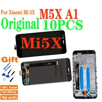 10pcs original lcd for xiaomi a1 5x ma1 mi a1 mia1 mi5x mi 5x m5x lcd display touch screen digitizer assembly with frame