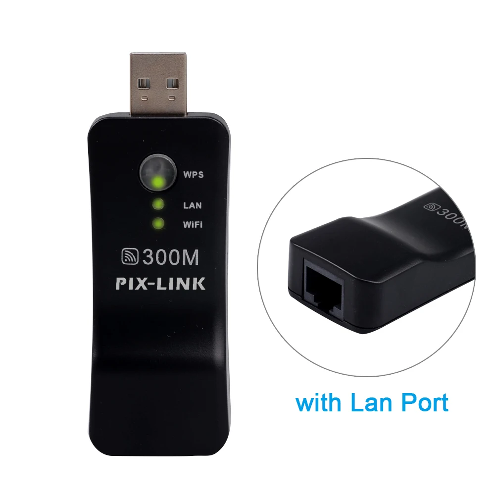 Беспроводной USB универсальный адаптер 300 м для смарт тв wi fi стики Ethernet сетевой
